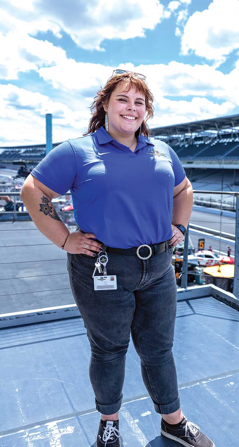 Woman at track